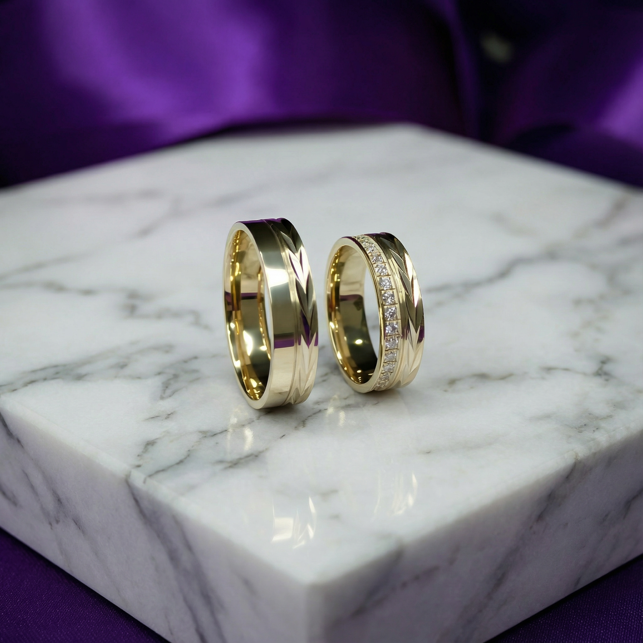 Verighete din aur de 14k SS 1002